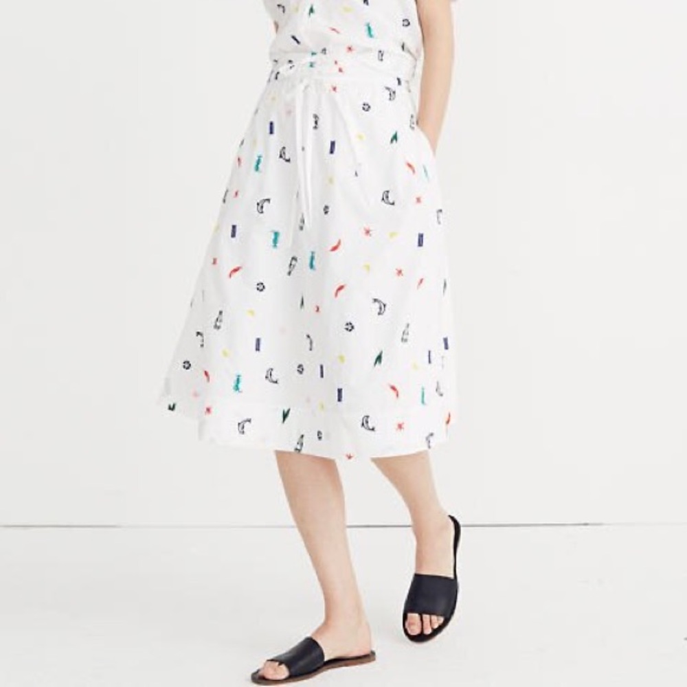 Madewell Circle Skirt in Summer Friday